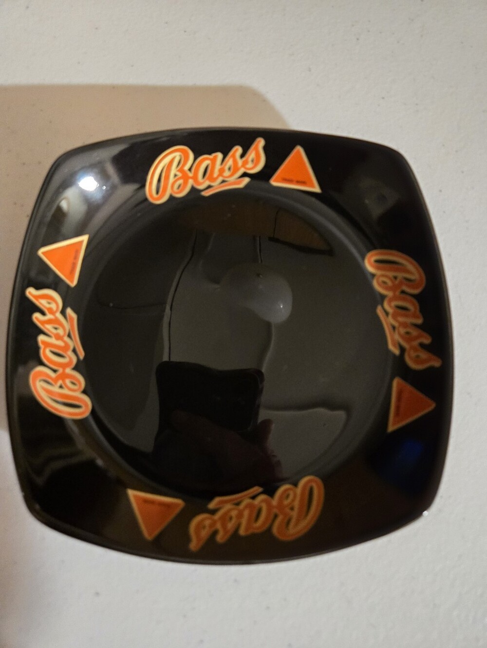 Bass Ale Ashtray Made By Wade Pdm England 6 Inch Square Nice Condition.